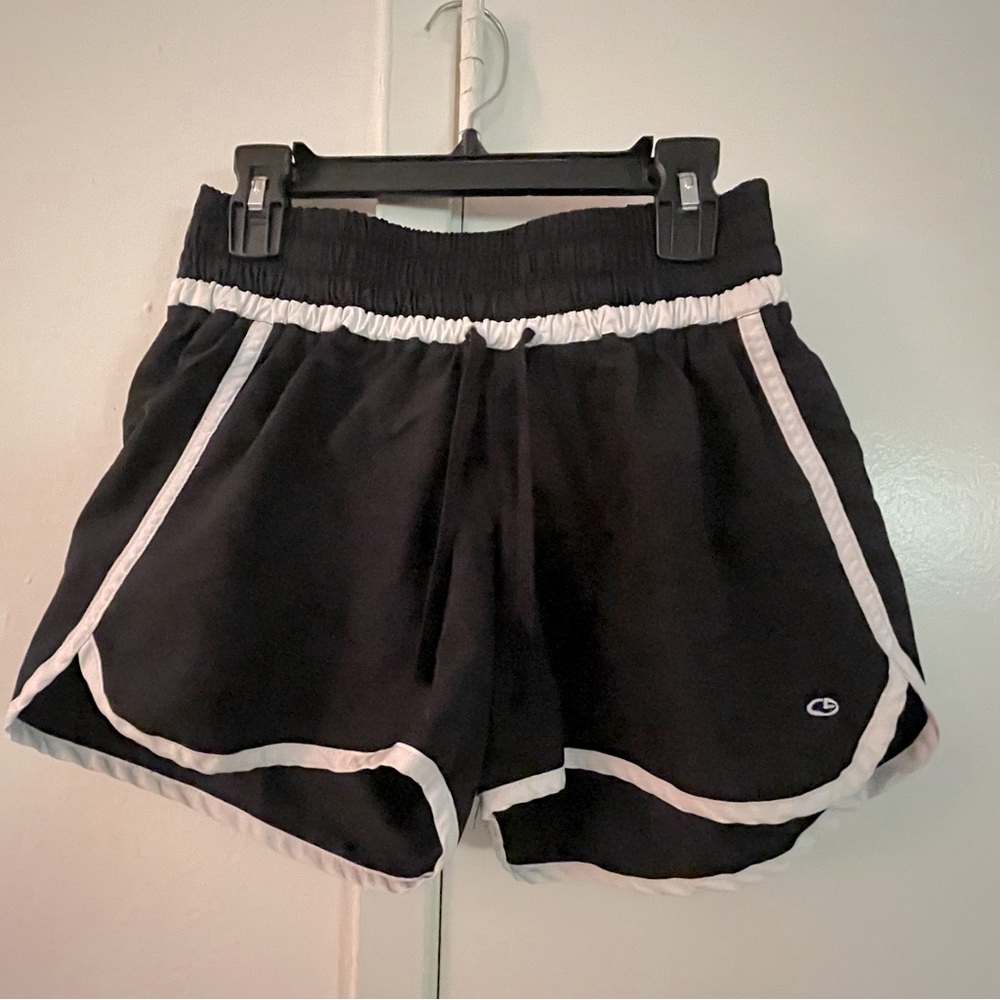Black and White Champion Activewear Shorts